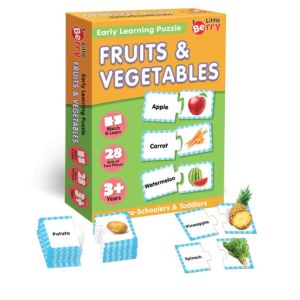 Little Berries Early Learning Puzzle Fruits And Vegetables for 3+ Kids