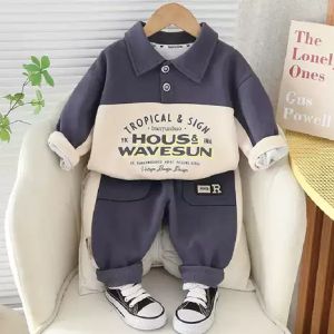 Kids Spring Casual Sweatshirt and Trouser Set