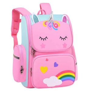 Pink Unicorn Horn School Bagpack for Kids