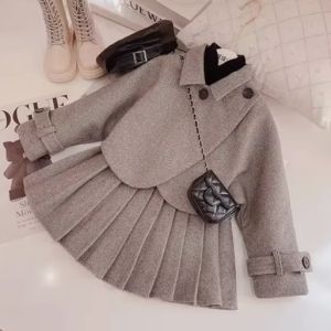 Side Collar Jacket Set