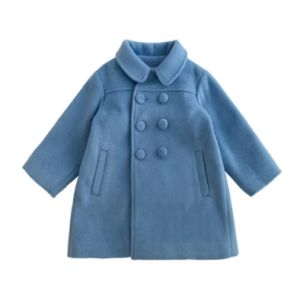 Double Breasted Girls Woolen Coat