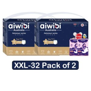 Aiwibi Australia Astronaut Series Pant style Diaper XXL-32 (15-21KG) Pack of 2