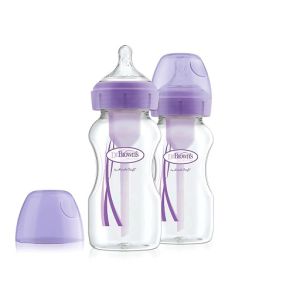 Dr. Brown's Wb92603-Esx 9 Oz/270 Ml Options+ Wide-Neck Bottle Pp Purple 2-Pack