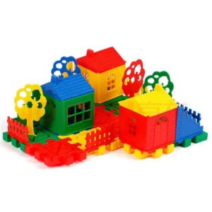 3D Happy Home Building Blocks Set, Educational Construction Toys Puzzle Learning Game for Baby & Toddlers (22 Pieces)