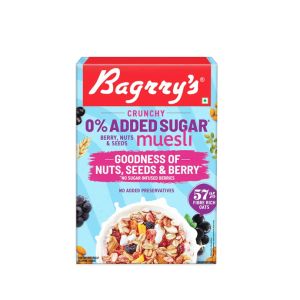 Bagrry 's Crunchy  0% Added Sugar with Nuts & Berry Muesli 500Gm