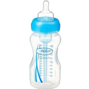 Dr. Brown's Wb91405-Esx 9 Oz / 270 Ml Pp Wide-Neck "Options" Baby Bottle - Blue- 0m+