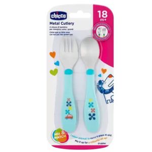 Chicco Metal Cutlery 18M+ Boy Neutral