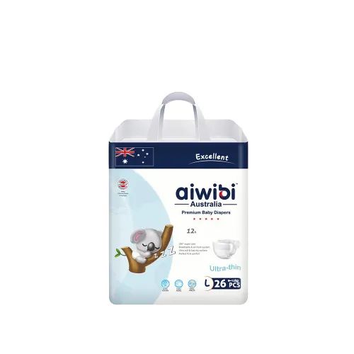 Aiwibi Premium Baby Diapers Pants Large 26Pcs Tape Style