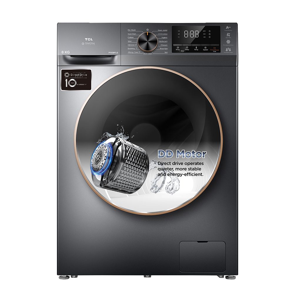 TCL 8Kg Front Load Washing Machine P1108FLG