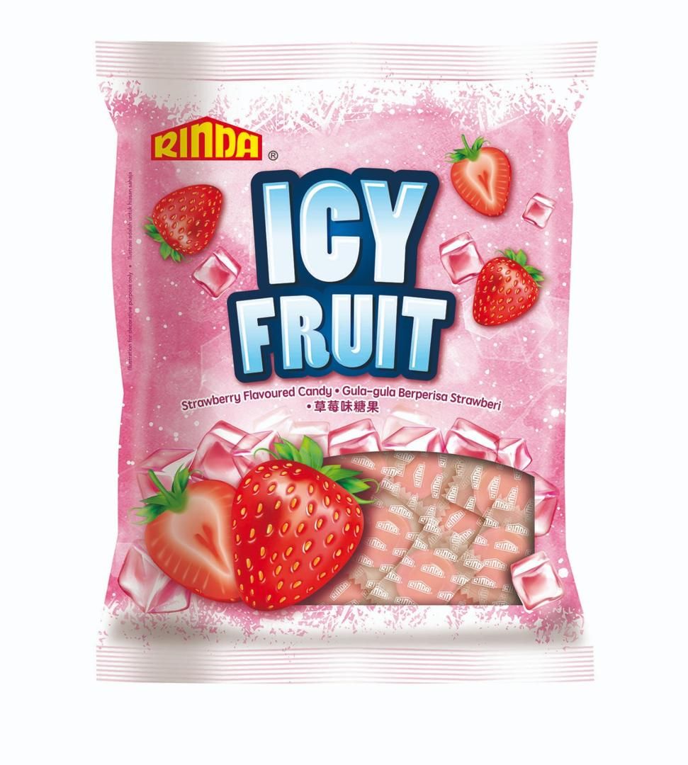 Rinda Ice Strawberry Flavoured Candy 100Gm