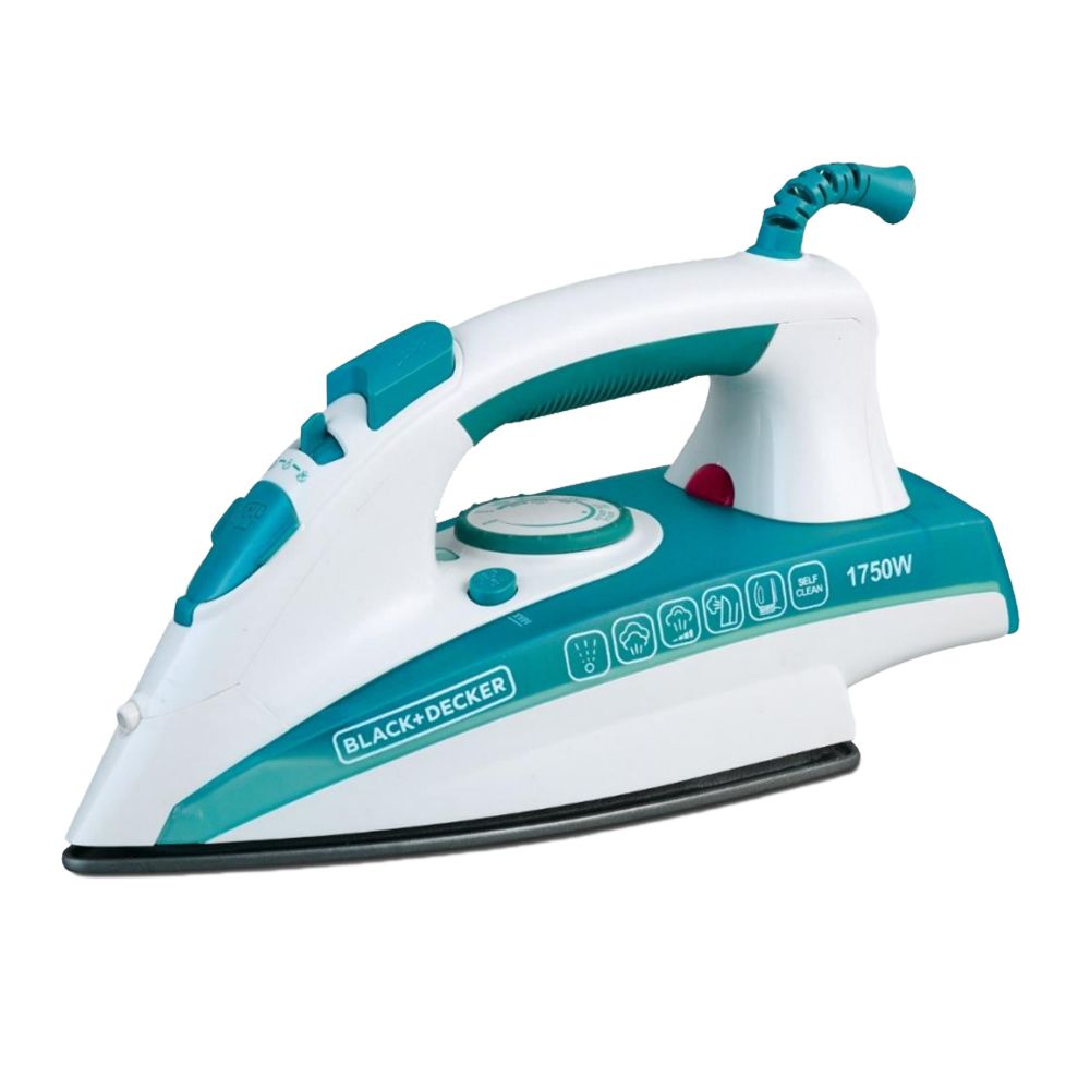 Black+Decker 1750 W Steam Non-stick Soleplate Iron X1600-B5