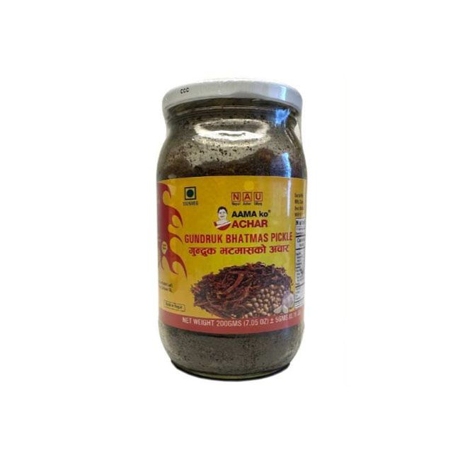 Aama Ko Achar  Gundruk Bhatmas Pickle 200 Gm