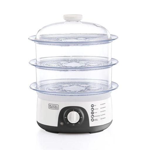 Black+Decker 3 Tier Food Steamer - HS6000-B5