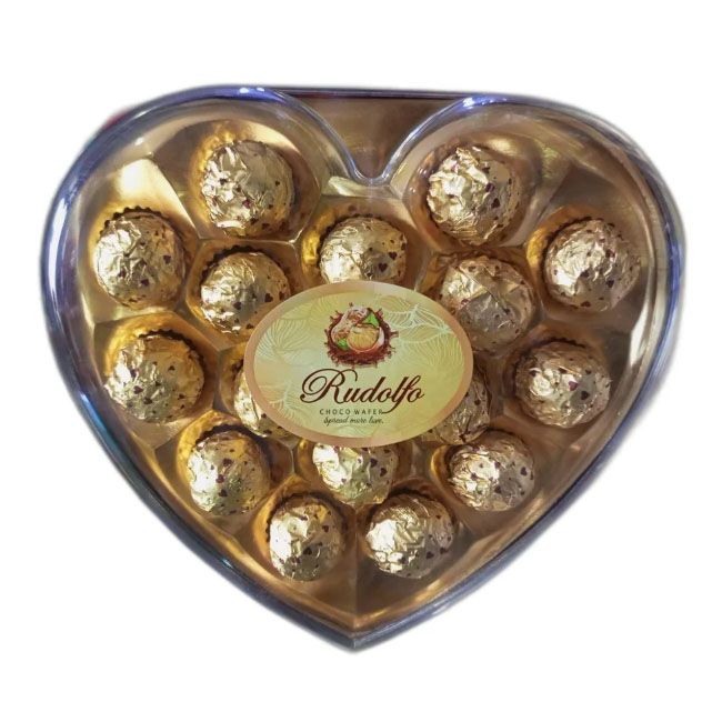 Rudolfo Chocolate T16 Heart Colour 200Gm