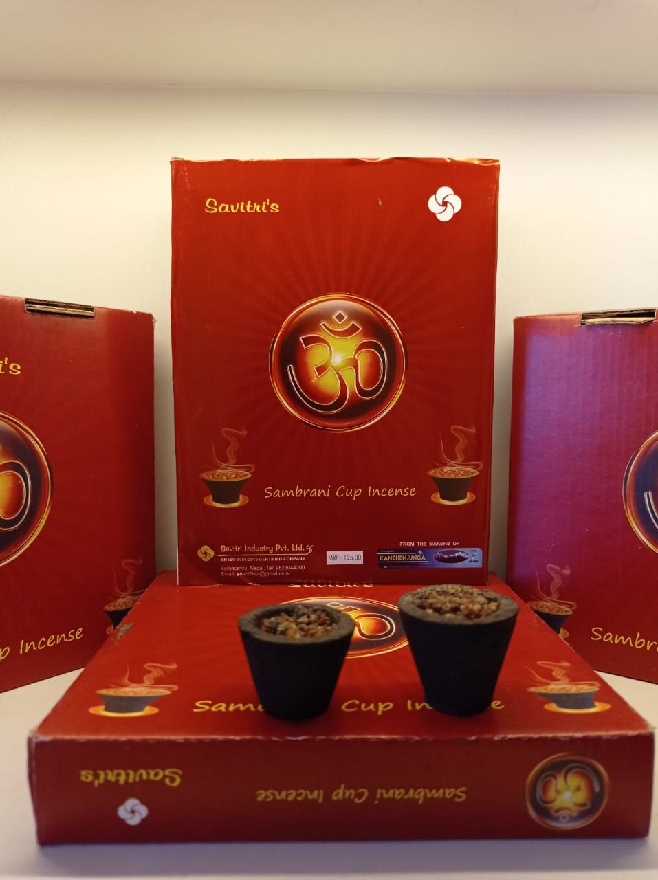 Savitri Om Sambrani Cup Incense Set Of 3