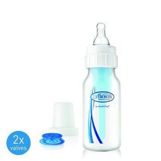 Dr. Brown's  Bottle Retail-Pack With Infant-Paced Feeding Valve + Level 1 Nipple + Extra Valve 250 Ml Sb815-Med