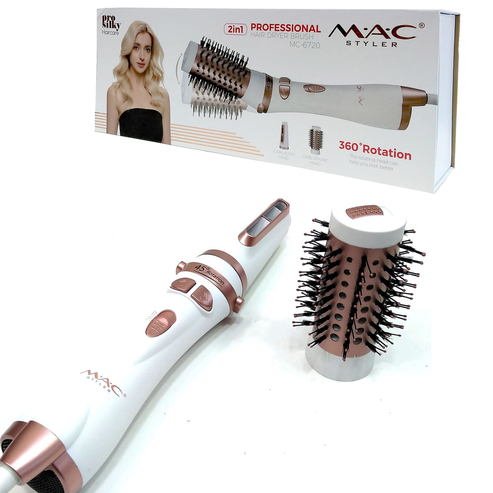 MAC Styler MC-6720 2-in-1 Hair Dryer Brush with Rotating Thermal Brush