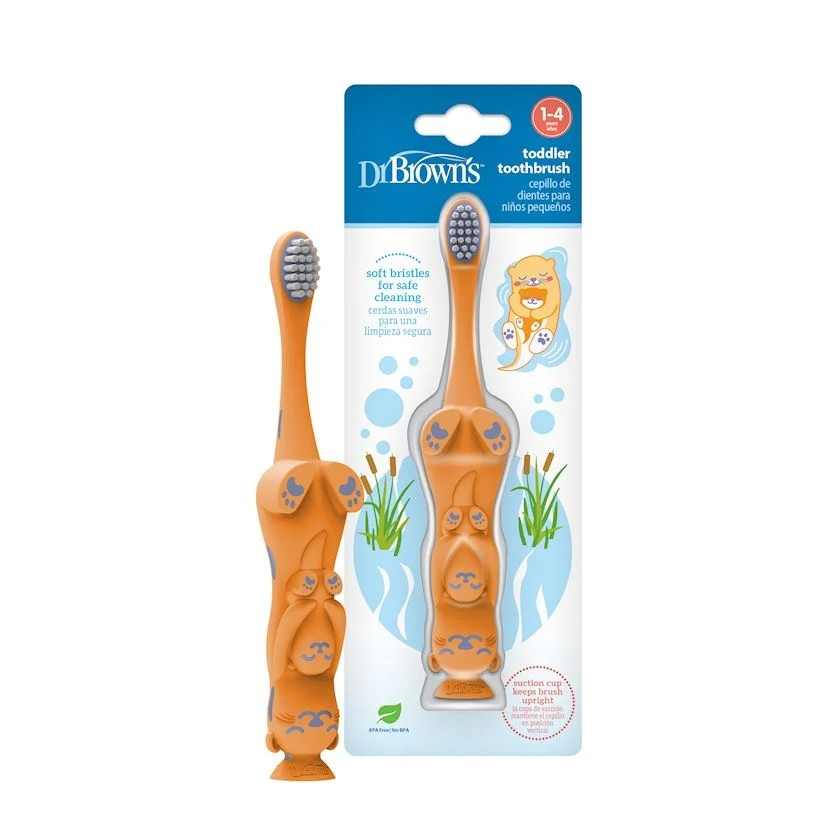 Dr. Brown's Toddler Triple-Sided Training Toothbrush with Suction Cup Base Hg099