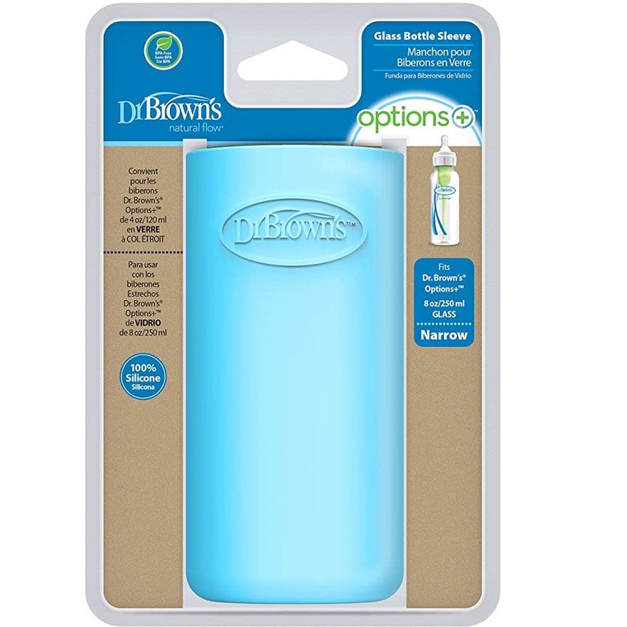 Dr Brown's 8oz / 250mL Narrow Glass Bottle Sleeve - Blue AC204