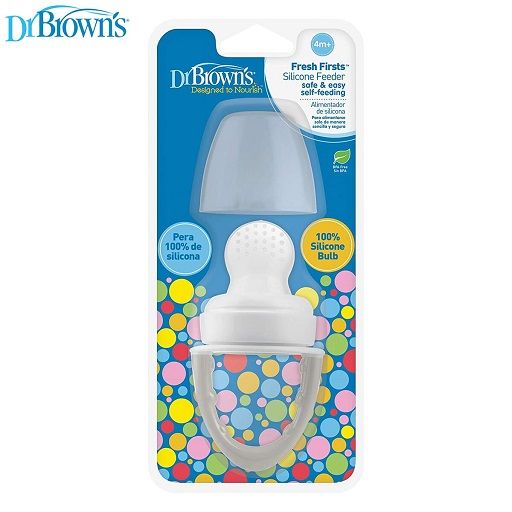 Dr. Brown's Fresh Firsts Silicone Feeder, Grey, 1-Pack, TF007-P3