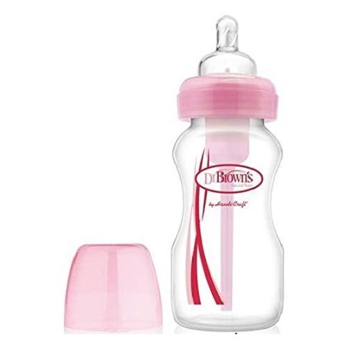 Dr. Brown's 9 Oz / 270 Ml Pp Wide-Neck "Options" Baby Bottle - Pink, Wb91305-Esx