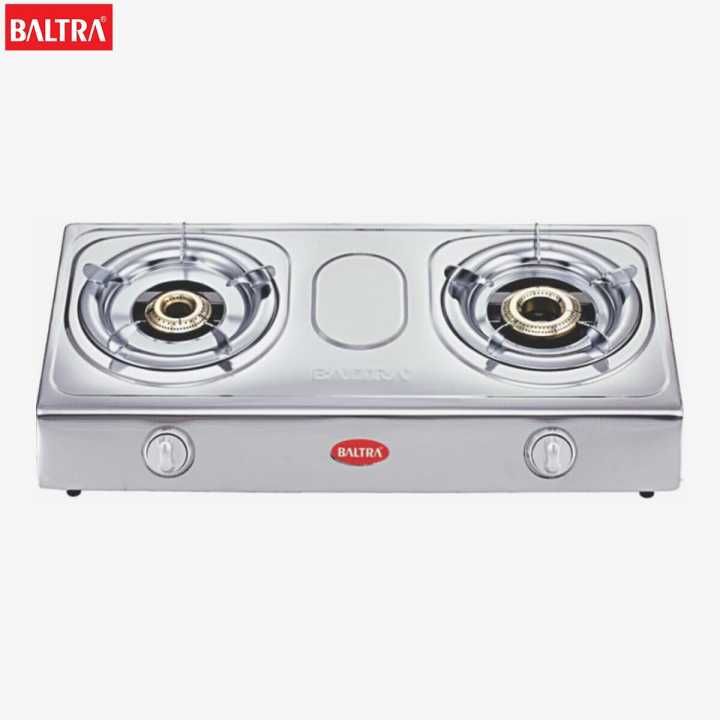 Baltra Silver 2 Burner Gas Stove BGS 128