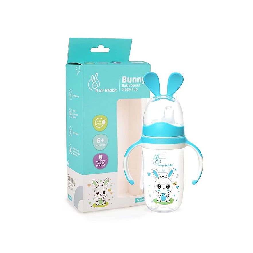 R for Rabbit Bunny Spout Cup - 240 ml - BLUE(SSBNB01)