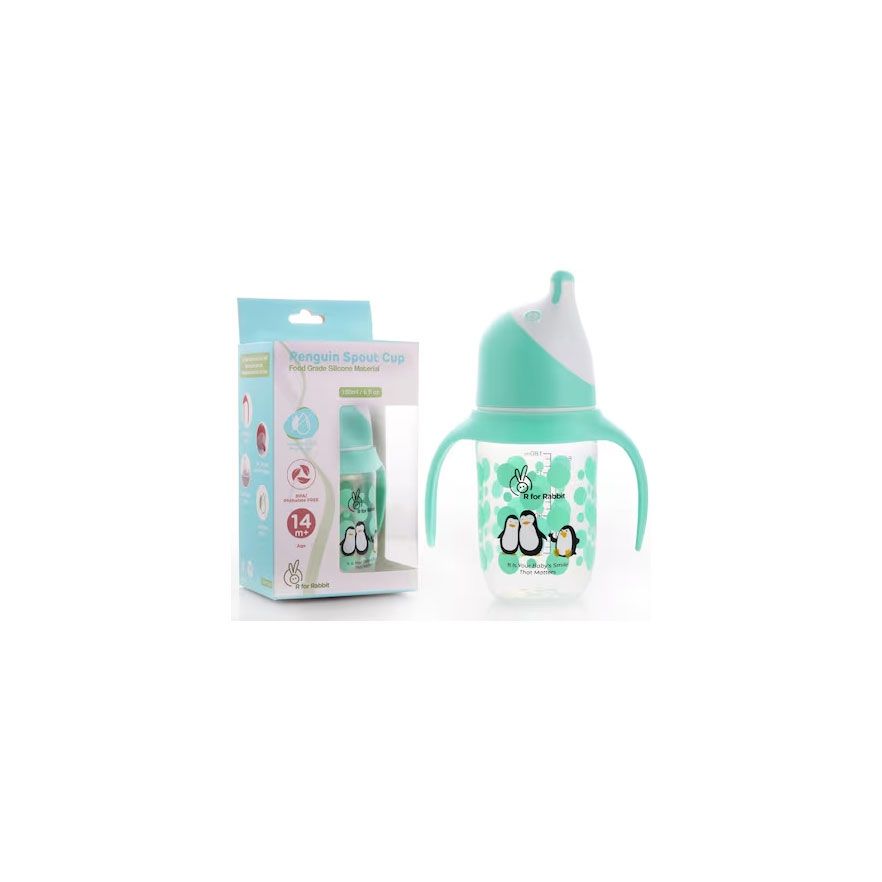 R for Rabbit Penguin Spout Cup - 180 ml - GREEN(SSPGG01)