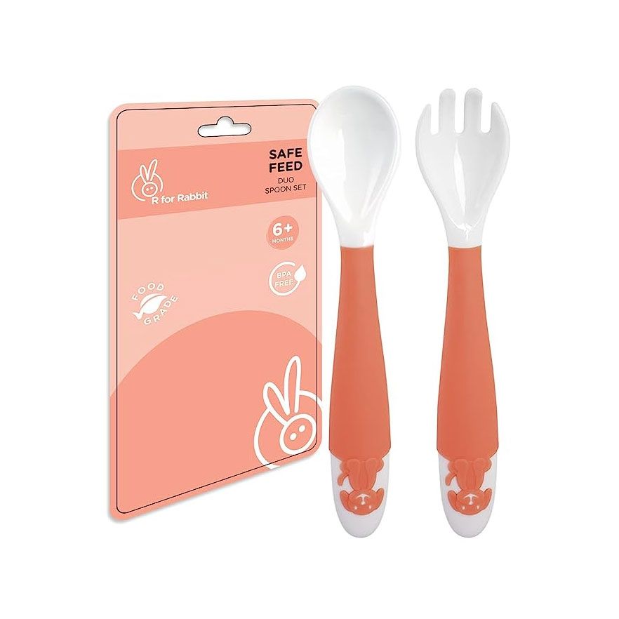 R for Rabbit Safe Feed Duo Spoon Set - ORANGE(SFDSO01)