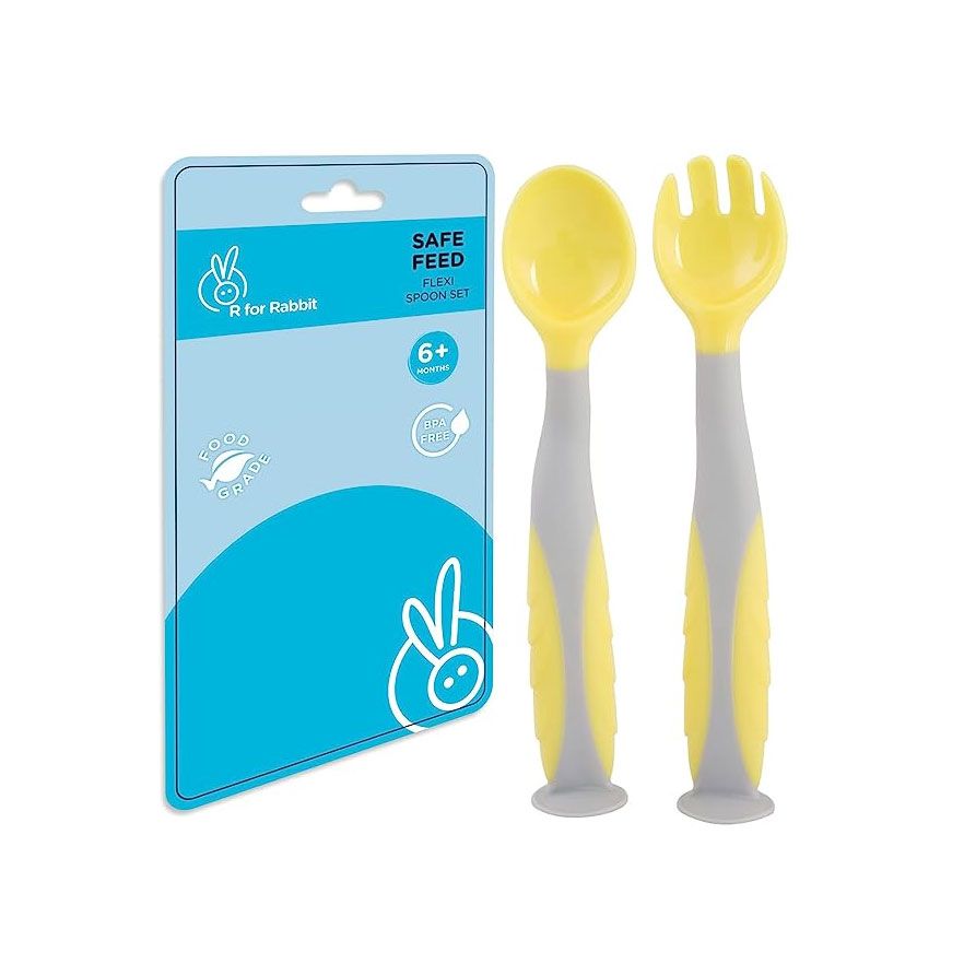 R for Rabbit First Feed Flexi Spoon - YELLOW GREY(SFFSYG1)