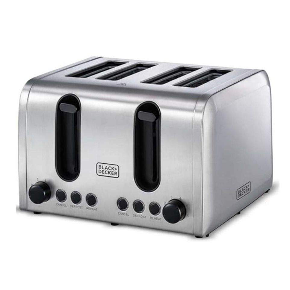 Black+Decker 2100W 4 Slice Toaster ET444-B5