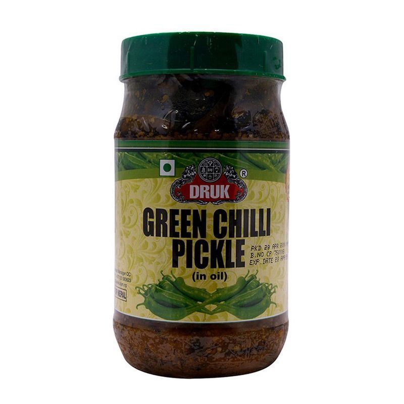 Druk Pickle Green Chilli 400Gm