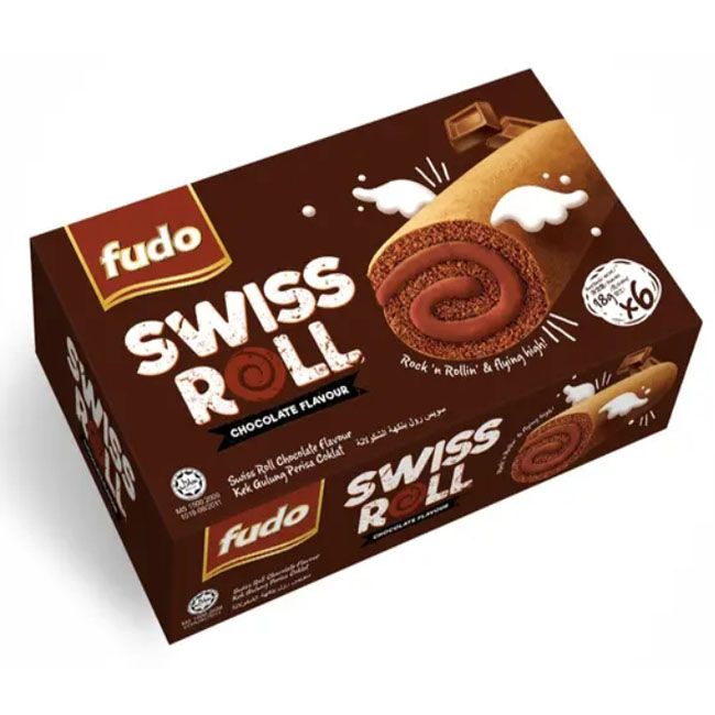 Fudo Swiss Roll Chocolate Roll Box 108Gm