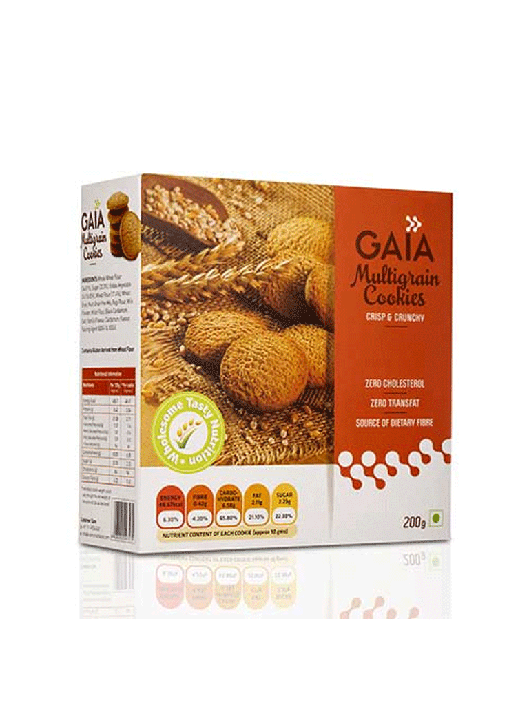 Gaia Multigrain Cookies 200gm