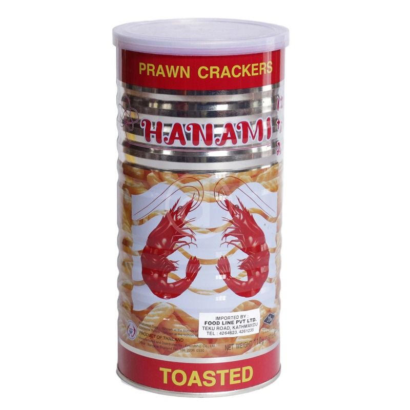 Hanami Prawn Crackers Toasted Tin 110G