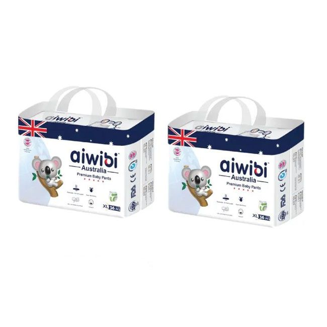 Aiwibi Premium Baby Pant Diapers Xl 36Pcs Pack Of 2