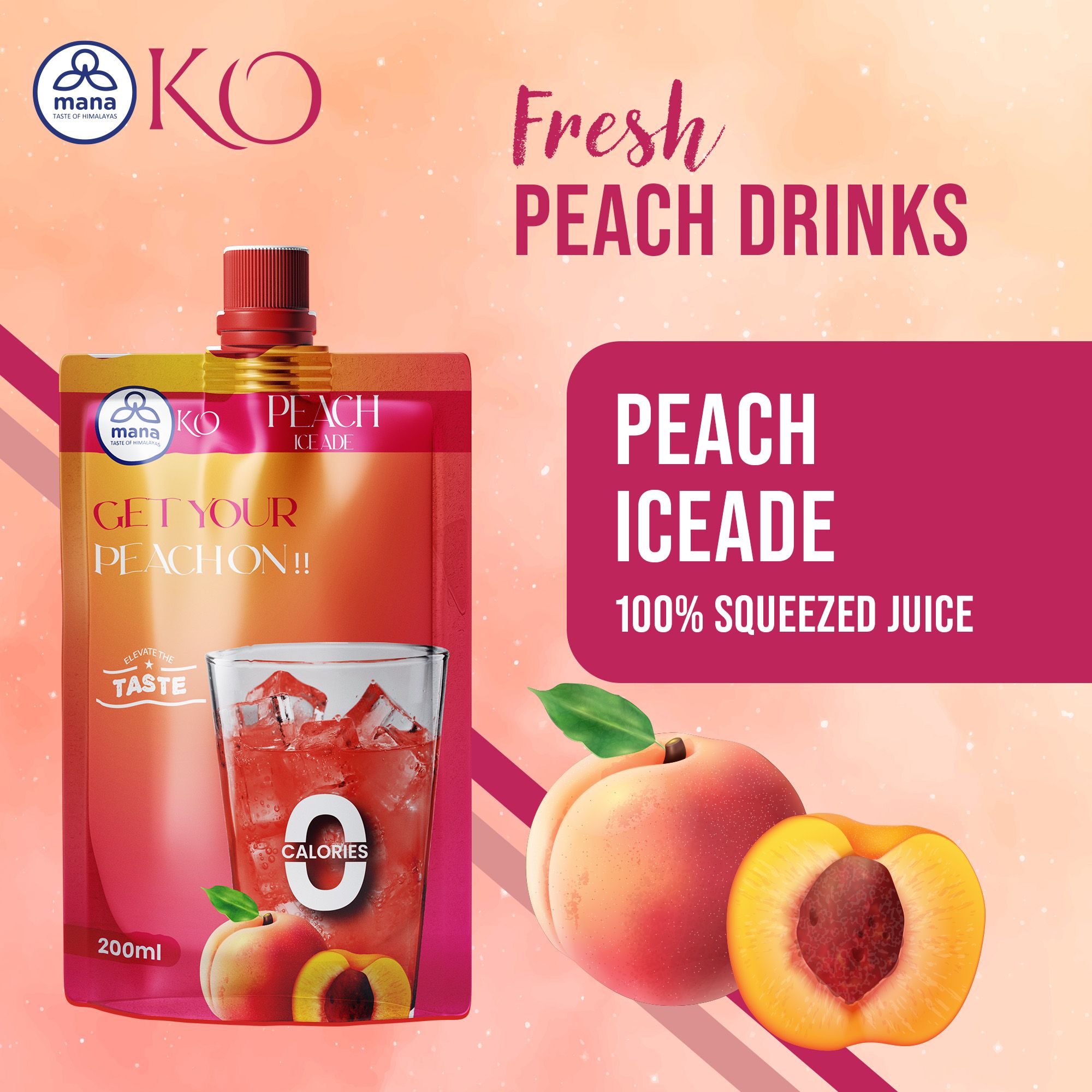 Manaram Peach Ice Ade 200Ml