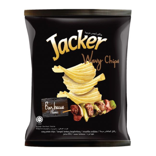 Jacker Wavy Chips Barbecue 60Gm