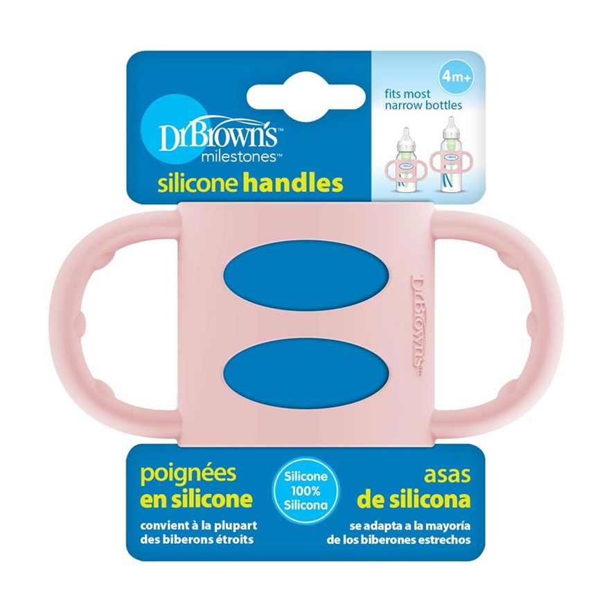 Dr Brown's AC004-P6 Narrow Silicone Handles, Pink