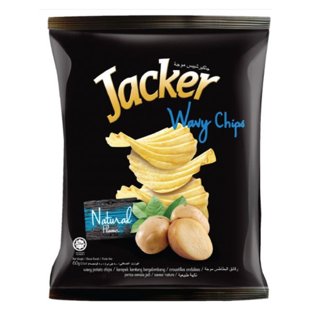 Jacker Wavy Chips  Natural Flavor 60Gm