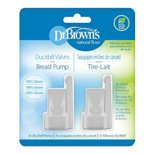 Dr. Brown's BF105 Duckbill Valves for Breast Pump, 2pk