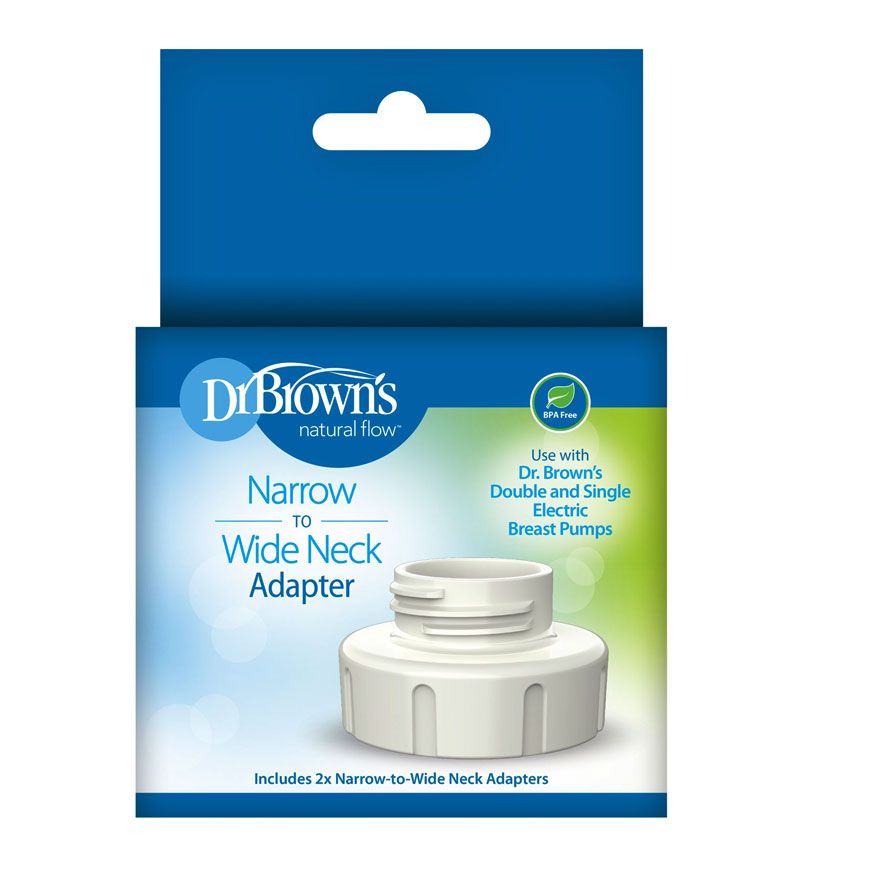 Dr Brown's BF108 Narrow to Wide Neck Adapter for Electric Breast Pumps, 2-Pack