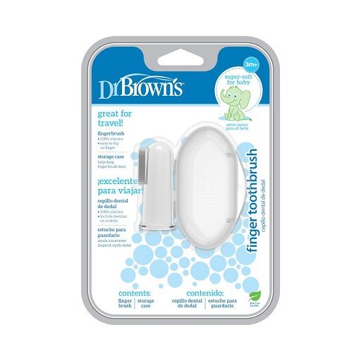 Dr. Brown's Silicone Finger Toothbrush with case, HG010