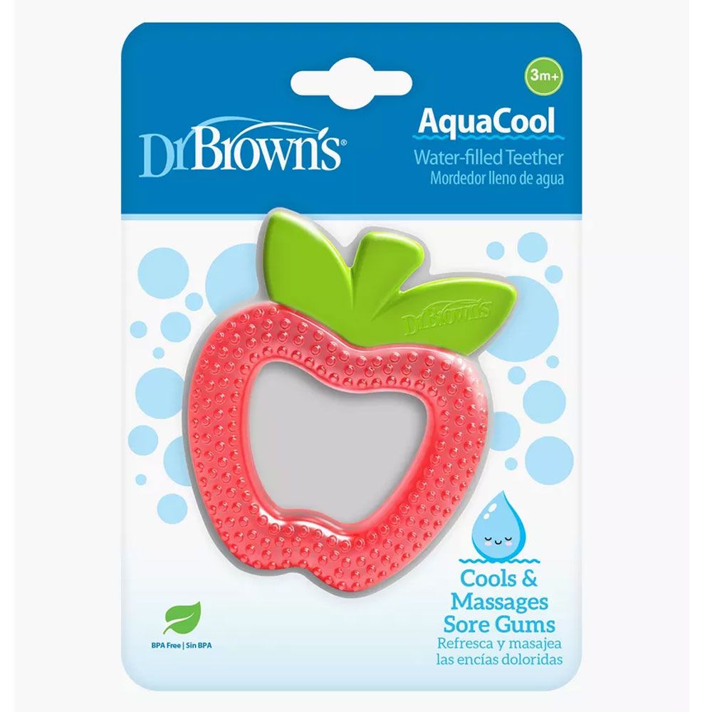 Dr Brown's TE028 AquaCool Water-Filled Teether, Apple, 1-Pack