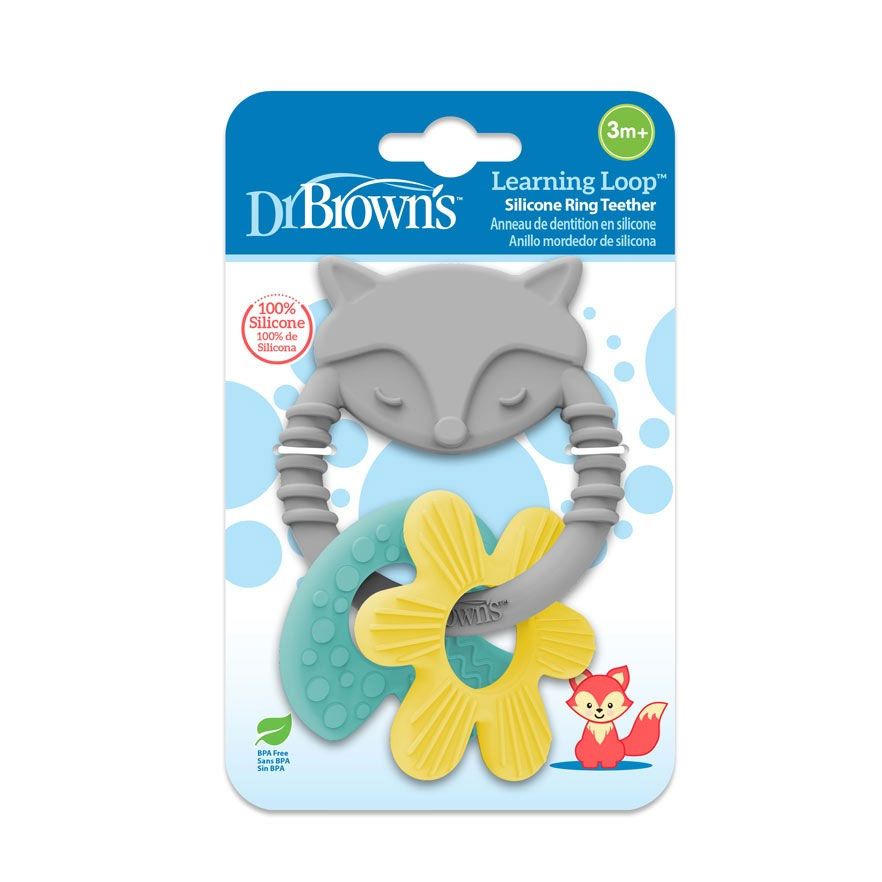 Dr Brown's TE108-INTL Fox Learning Loop Teether, CPKG(3m+)