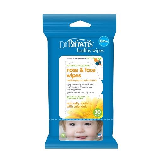 Dr. Brown's HG002-P2 Nose And Face Wipes - 30 Pcs