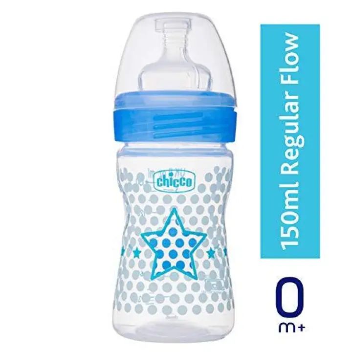 Chicco Well Being Feeding Bottle Blue 150Ml