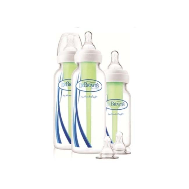 Dr. Brown's SB03005-INTLX "PP Narrow Anti-Colic Options + Baby bottle Starter Kit"