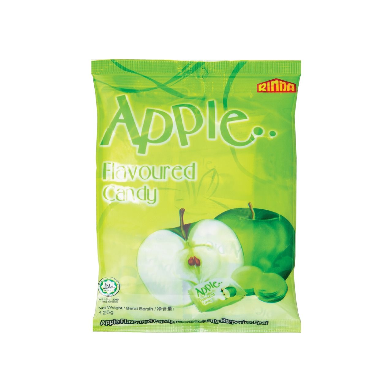 Rinda Green Apple Flavoured Candy 100Gm