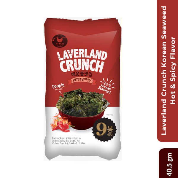 Laverland Crunch Korean Seaweed Hot & Spicy Flavor 40.5Gm